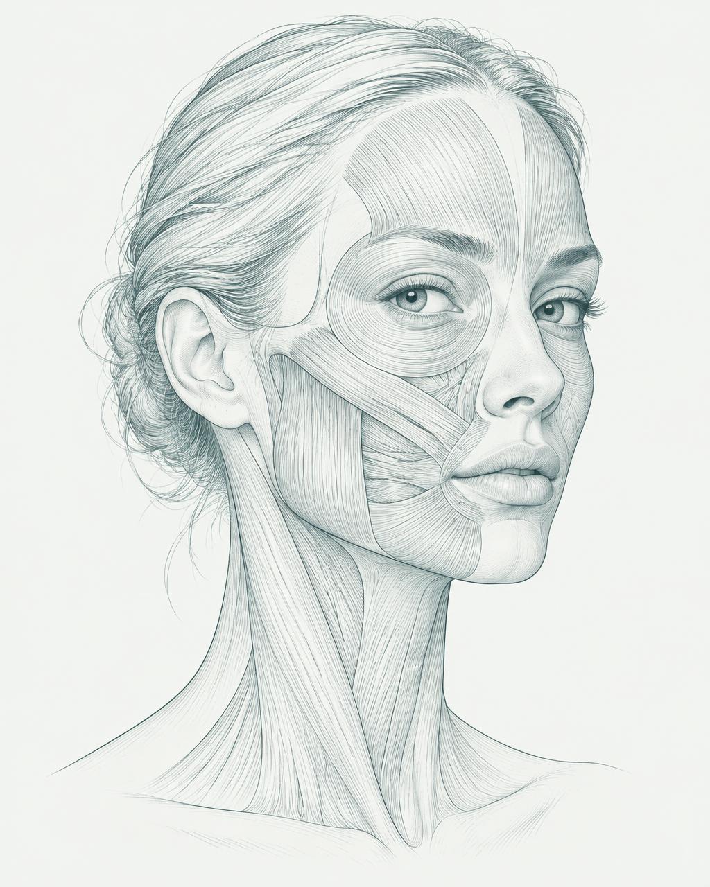 Illustrazione dei muscoli del viso e del collo
